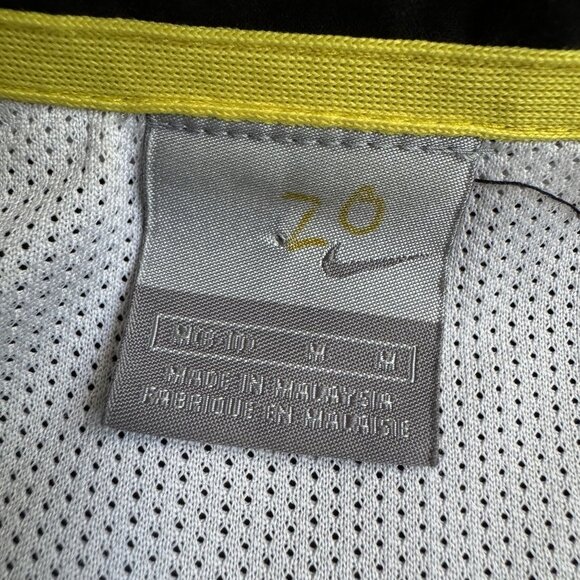 Vtg Women Nike‎ Track Jacket Y2K Black White Yellow Accents M Tennis Prep - Picture 3 of 7
